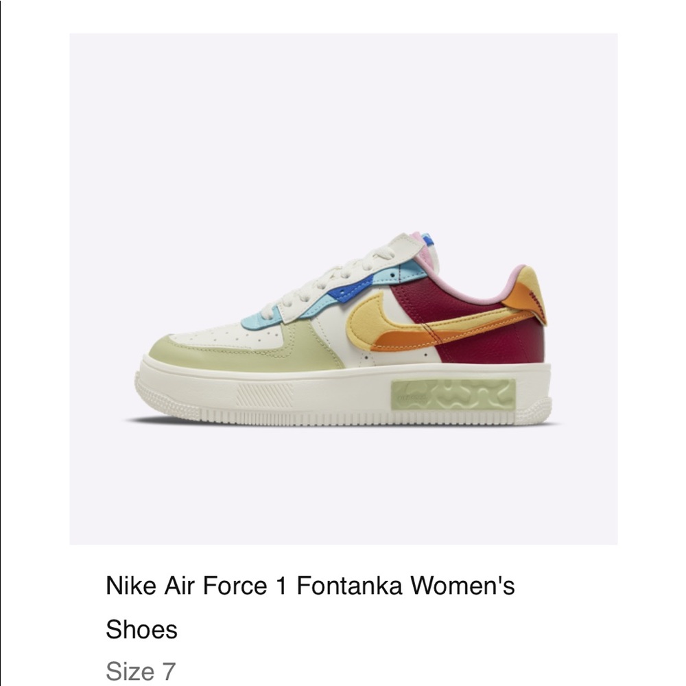 Women’s Nike Fontanka Air Force 1’s size 7